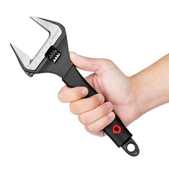 Ключ розвідний 250 мм, прогумована ручка, розведення губок 50 мм, Cr-V INTERTOOL XT-00501 | Зображення 3