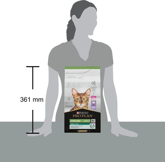 Сухий корм Purina PRO PLAN Sterilised Adult 1+ Renal Plus для дорослих стерилізованих котів, індичка 1.5кг | Зображення 3