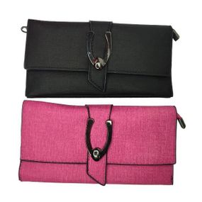 Гаманець жіночий з металевою вставкою Чорний