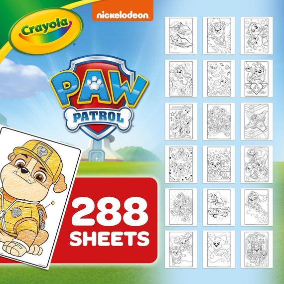 Большая книга раскраска Крайола Щенячий патруль 288 страниц Оригинал Crayola PAW Patrol Coloring Book | Зображення 1