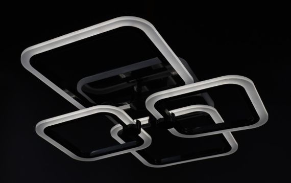 Люстра світлодіодна стельова LED світильник для квартири на стелю лед з пультом 26115 Чорний 11х48х60 см. | Зображення 4