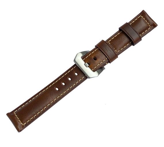 Шкіряний ремінець Primolux F001 Steel buckle для годинника Samsung Galaxy Watch 3 41mm (SM-R850) - Brown | Зображення 3