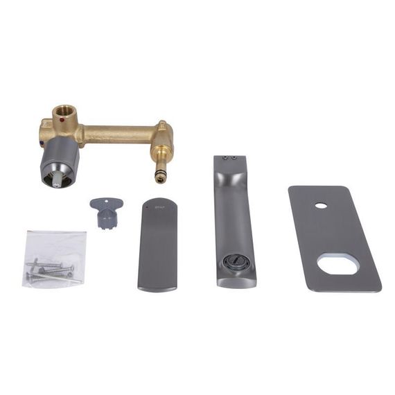 Смеситель для раковины Qtap Slavonice скрытого монтажа QTSLA273GMB45920 Gunmetal Black PVD | Зображення 6