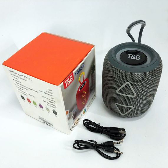 Колонка музична з підсвічуванням bluetooth TG655, Bluetooth колонка з можливістю підключення флешки QU-13 | Зображення 1