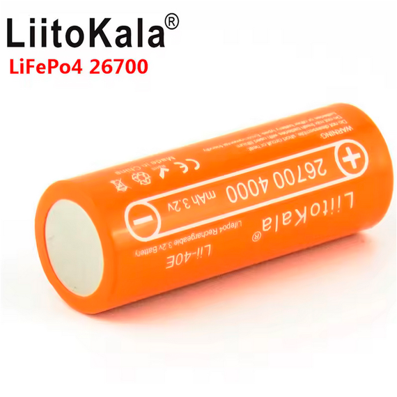 Аккумулятор 26700 LiitoKala Lii-40E, 4000 мАч | Зображення 1
