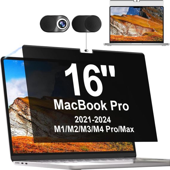 Магнитный защитный экран для MacBook Pro 16" 2021-2023 M1 M2 Pro Max A2485 A2780 Privacy пленка от синего свет