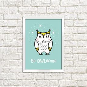 Постер в рамке Be OWL some 21х30см, A4 (WMT4_ART058_WH)