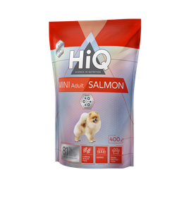 Корм HiQ Mini Adult Salmon сухий з лососем для дорослих собак малих порід 400 гр