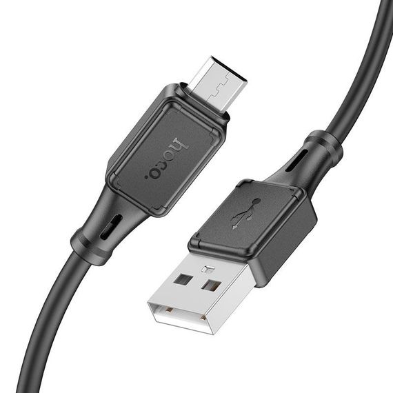 Кабель Hoco X101 Silicone, Micro-C-USB, 2.4А, довжина 1м, Black, BOX | Зображення 2