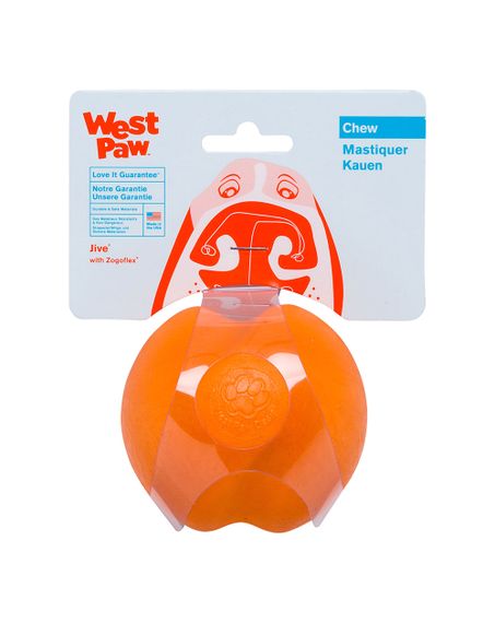 Іграшка для собак West Paw Jive Dog Ball помаранчева, 8 см | Зображення 1