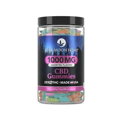 КБД Желейные конфеты CBD Blue Moon Hemp 1000mg (140шт) CBD КБД Каннабидиол Каннабис | Зображення 1