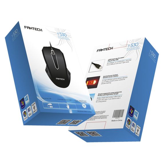 Мышь FANTECH T530 Black USB 1000 DPI 3 кнопки для ноутбука оптическая компьютерная | Зображення 7