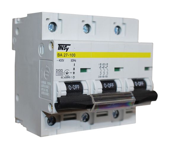 Автоматичний вимикач ВА27-100 3Р 100А 10 кА х-ка D Ny95504907