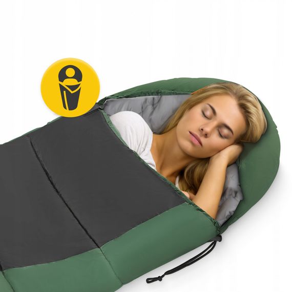 Спальний мішок (спальник) кокон Mountain Goat Pro+ MG0016 0 ...+10°C R Black/Olive (P-5905973400978) | Зображення 9