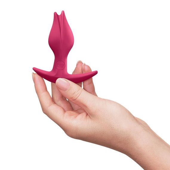 Анальна пробка Fun Factory BOOTIE FEM, рожева, у вигляді бутона, діаметр 2,9 см, тонкий обмежувач, Малиновий | Зображення 4