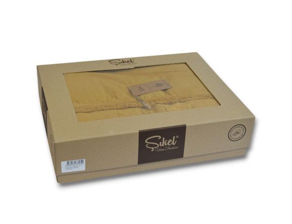 Постільна білизна Sikel Stonewashed Soho Firfirli 200 х 220 см Hardal | Зображення 2