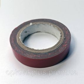 Скотч  двосторонній PACKunOK автоакрил 12мм*1м, сірий
