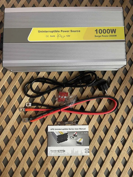 Инвертор преобразователь 1000Вт 12V на 220V (чистый синусоид) с функцией зарядки АКБ | Зображення 1