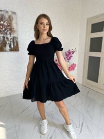 Жіноча сукня вільного крою колір чорний р.50/52 437703