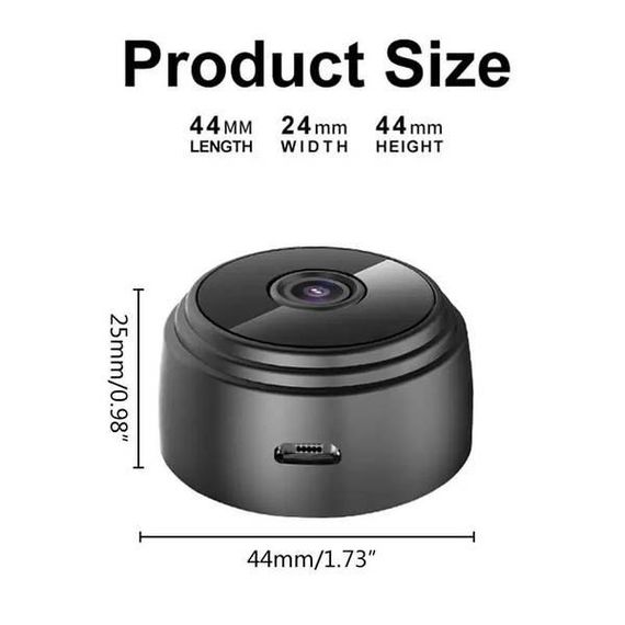 Міні камера з нічним баченням IP Wi-Fi HD A9 Чорна