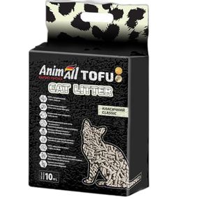 Соєвий наповнювач для котячого туалету AnimAll Tofu Classic, 10 л