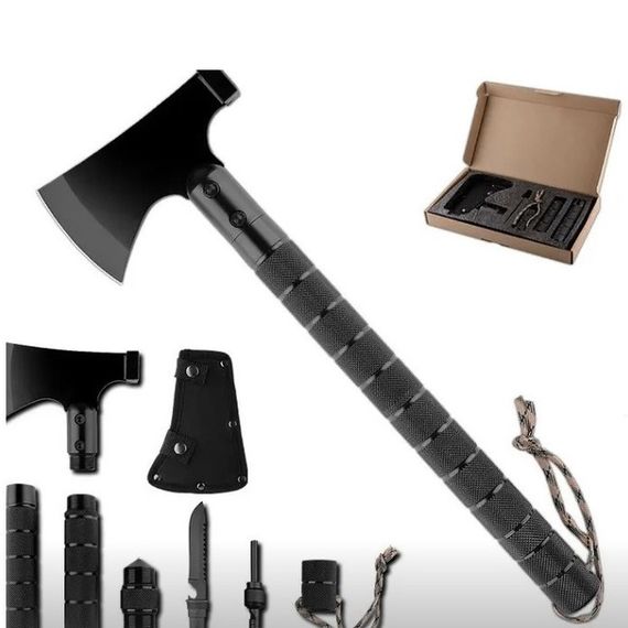 Топор тактический, набор для выживания 9в1 VT36 туристический GD-53 | Зображення 6