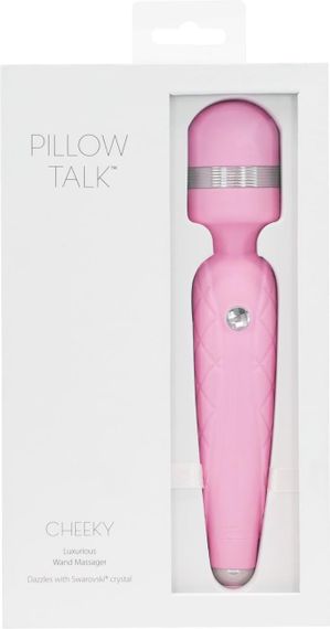 Роскошный вибромассажер PILLOW TALK - Cheeky Pink с кристаллом Swarovsky, плавное повышение мощности | Зображення 7
