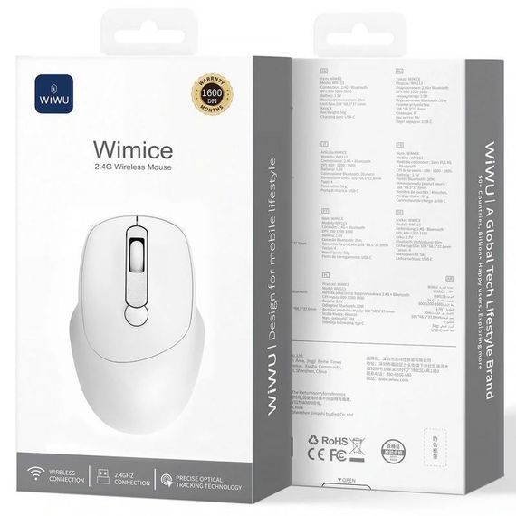 Миша бездротова WIWU WM113 2.4G White | Зображення 4