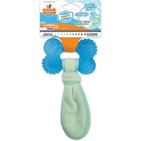 Игрушка для щенят Nylabone Puppy Chew Freezer Bone with Washcloth, 25 см