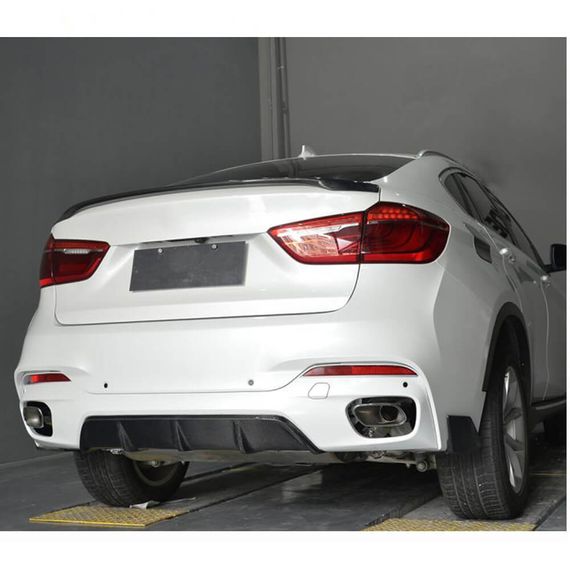 Дифузор заднього бампера Карбон V1 (M-Sport) для BMW X6 F-16 2014-2019 рр | Зображення 1