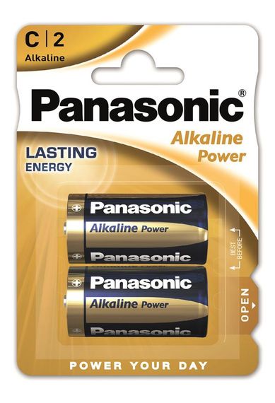 Батарейка Panasonic ALKALINE POWER щелочная C(LR14) блистер, 2 шт. (LR14REB/2BP)