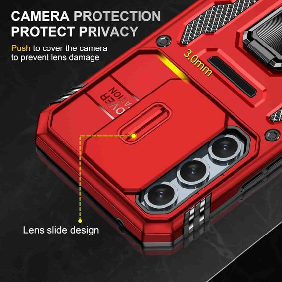 Ударостійкий чохол Camshield Army Ring для Samsung Galaxy A34 5G Червоний / Red | Зображення 4