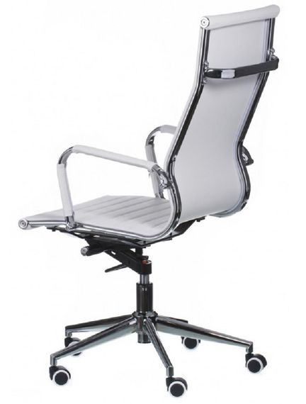 Супертонке комп'ютерне крісло Solano artleather white з механізмом Deep Tilt (DT) | Зображення 3