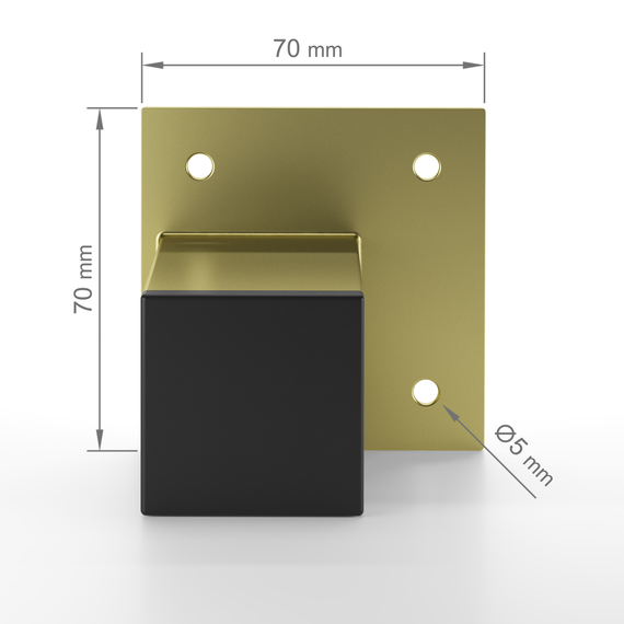 Ножка из металла (1302) H=100mm Золото | Зображення 4