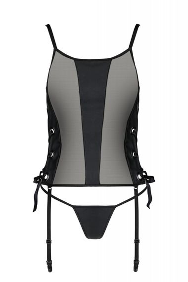 Сітчастий корсет з екошкіри Passion Passion Malwia Corset, 4XL/5XL | Зображення 2