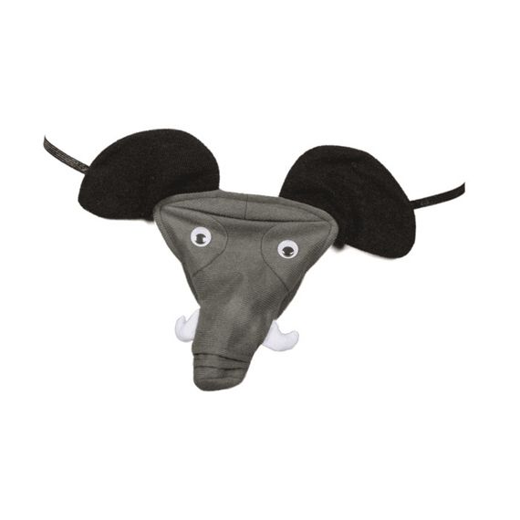 Чоловічі стрінги Слон зі звуком Elephant undies with elephant sound, black - one size Sex Aura | Зображення 1