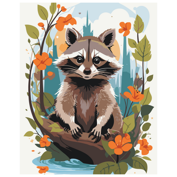 Картина по номерам "Забавный полоскунчик" 11596-AC 40х50 см