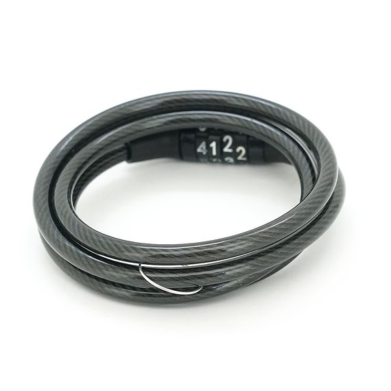Замок велосипедный тросовый кодовый Dead Fly Lock 532, довж. 6x1000мм, Black | Зображення 1