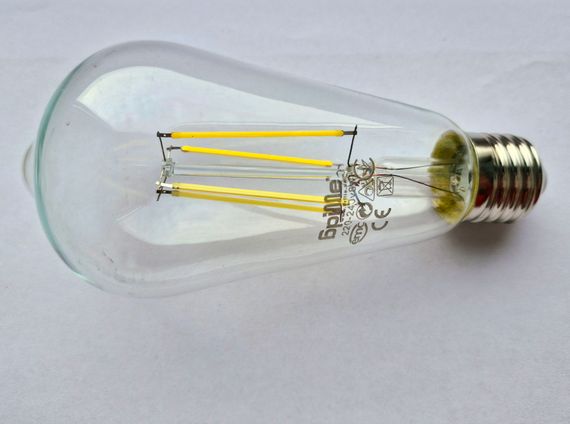 Светодиодная лампа LED E27 8W NW ST64-F COG DIM | Зображення 1