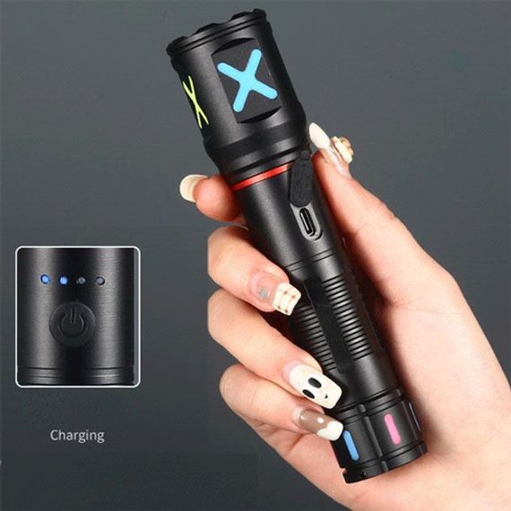 Ліхтар ручний акумуляторний світлодіодний PLD-CA166-3 led потужний. Колір: чорний | Зображення 5
