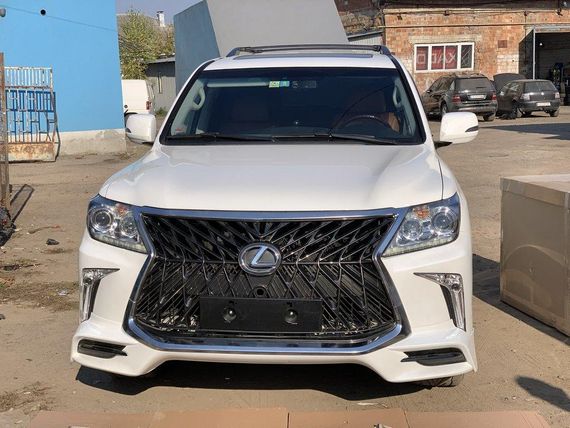 Передний бампер для 2008-2015 в рестайлинг стиле Белый для Lexus LX570 / 450d | Зображення 8