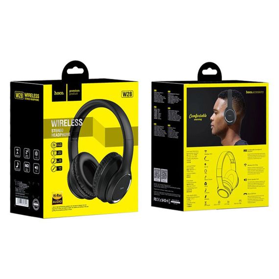 Бездротові навушники HOCO W28 Journey wireless headphones Black | Зображення 4