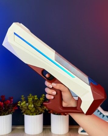 Водний пістолет Solar CyberGun іграшковий пістолет з водою для дітей від 8 років дальність 8-10 м бак 300 мл Білий з червоним | Зображення 2
