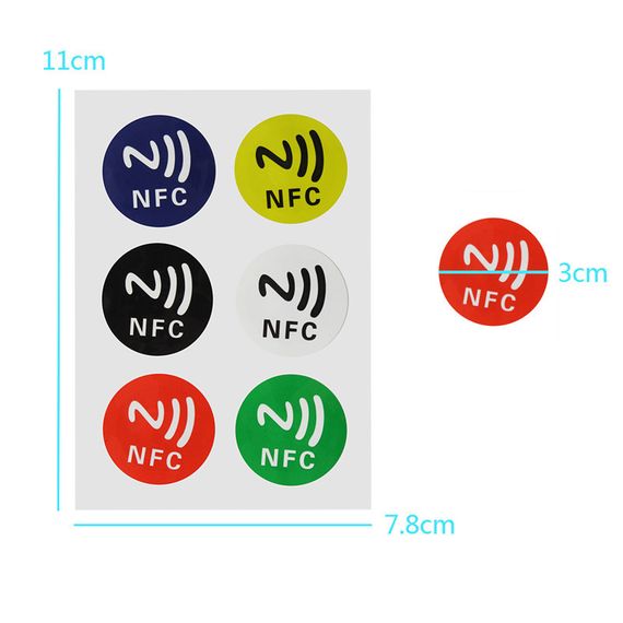 NFC метки NTAG 213 наклейки 6 штук | Зображення 1