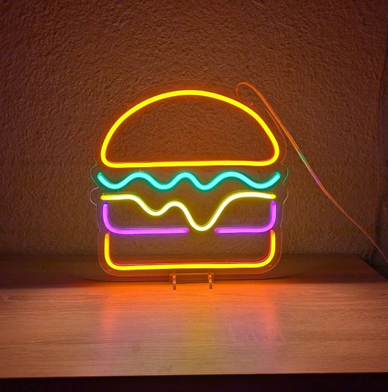 Неоновий світильник Burger 290х290 acr-n000066