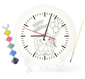 Детский набор для творчества часы раскраска На День рождения 30 см (Г0163)