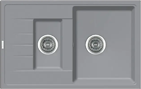 Кухонна мийка Fabiano Classic 78x50x15 Grey Metallic 8221.201.0069