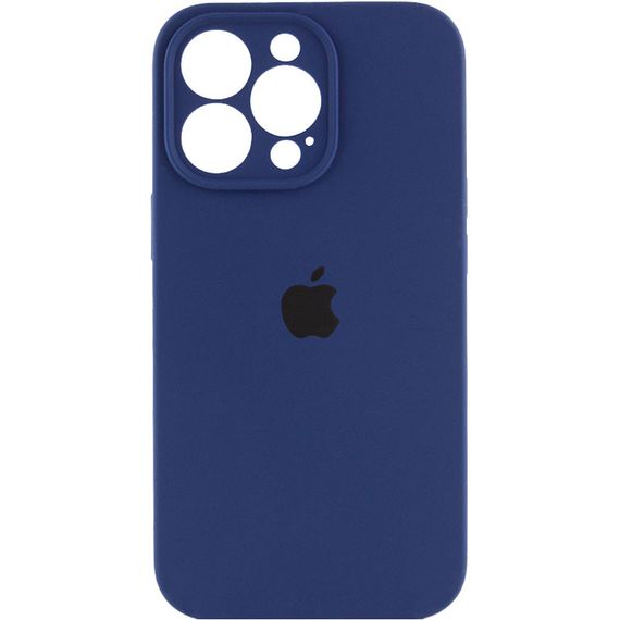 Чехол Silicone Case Full Camera Protective (AA) для Apple iPhone 16 Pro (6.3") Синий / Deep navy