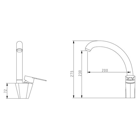 Змішувач для кухні WEZER KIT4A-16 | Зображення 1