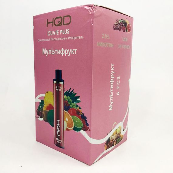 Одноразовая pod-система HQD Cuvie PLUS 1200 puffs. Мультифрукт | Зображення 3